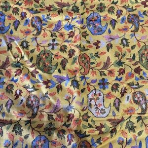 Mustard And Floral Pashmina